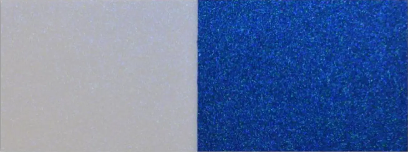TS-10 天蓝变蓝紫 Sky Blue-Purlish Blue 60-80μm-海蓝星颜料